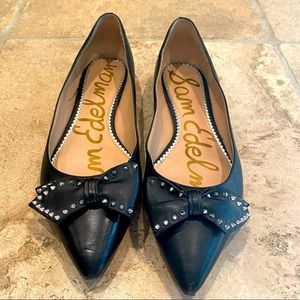 Bow tie spiked Sam Edelman flats